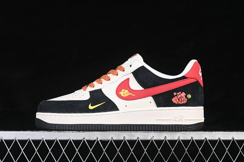 All Categories Nk Air Force 1 Air Force Series Nk Air Force 1 Low Air Force Low Nike Air Force 1'07 Low Year of the Horse Limited Edition Red and Black Contrast Air Force One Low-top Casual Shoes MZ9588-835
